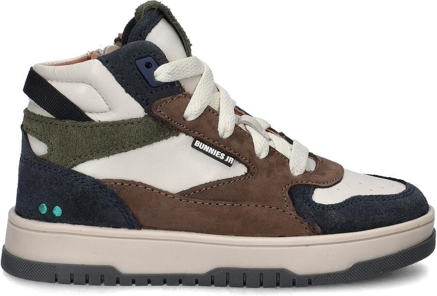 BunniesJR 225990-420 Jongens Hoge Sneakers Bruin Leer Veters - Foto 5