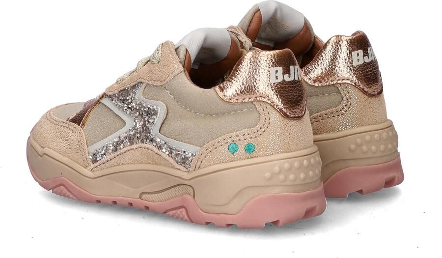 BunniesJR Cleo Chunky leren sneakers met pailletten en glitters lichtroze - Foto 6