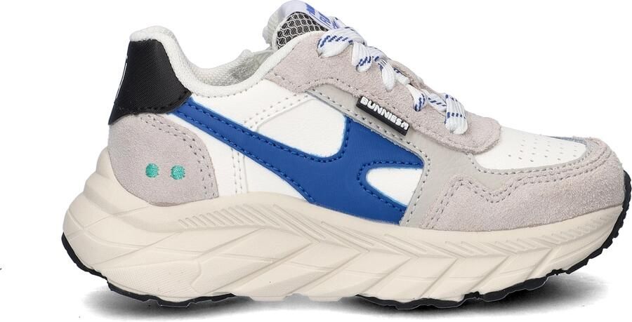 BunniesJR 226071-401 Jongens Lage Sneakers Blauw Leer Veters - Foto 4