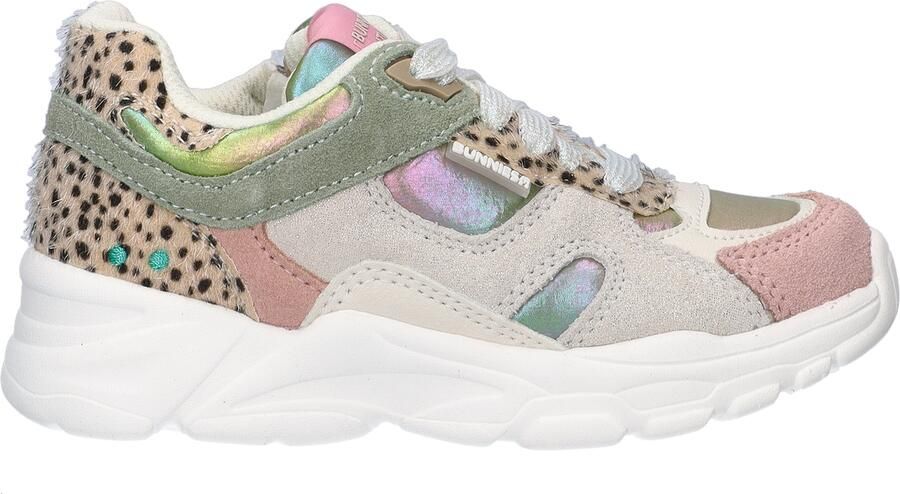 BunniesJR 226050-498 Meisjes Lage Sneakers Multicolor Leer Veters - Foto 4