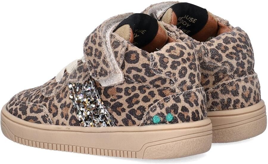 BunniesJR 225653-906 Meisjes Hoge Sneakers Beige Leer Veters - Foto 5