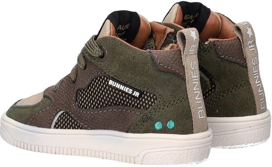 BunniesJR 225656-469 Jongens Hoge Sneakers Groen Leer Veters - Foto 5