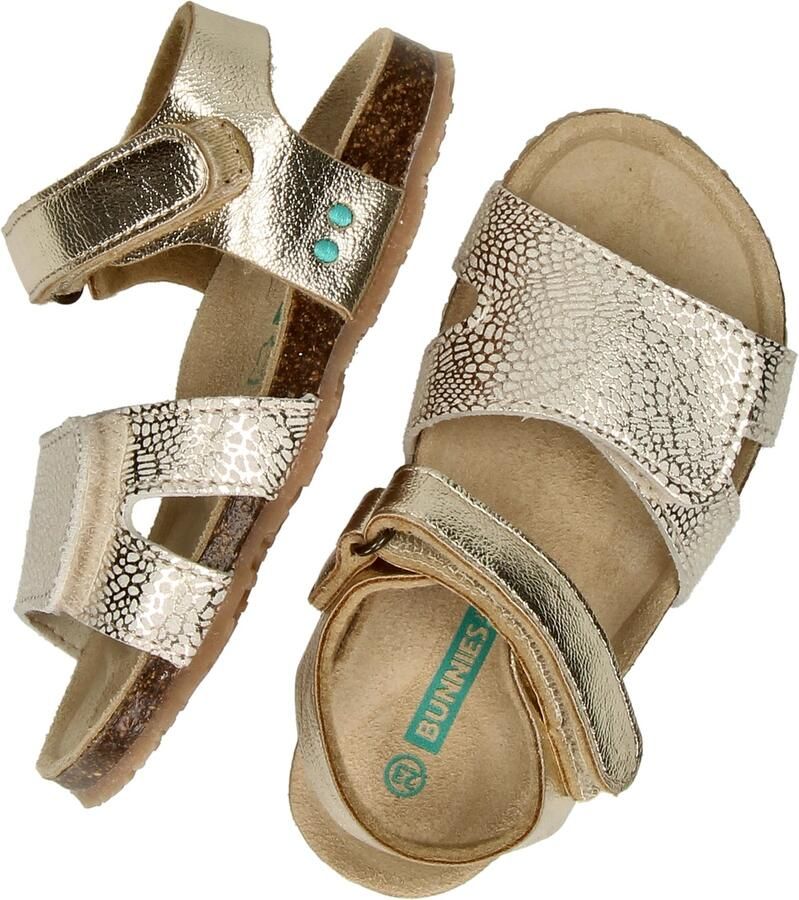 BunniesJR 226405-794 Meisjes Platte Sandalen Beige Imitatieleer Klittenband - Foto 5