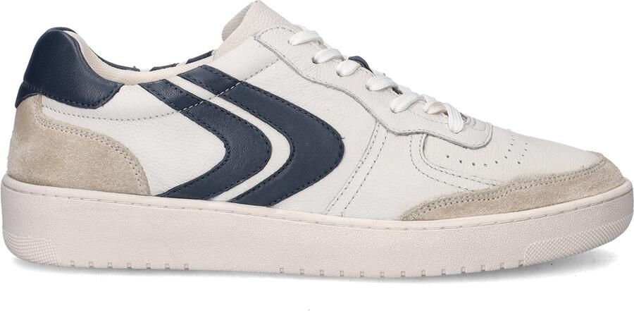 Cafe Moda leren sneakers wit blauw - Foto 4