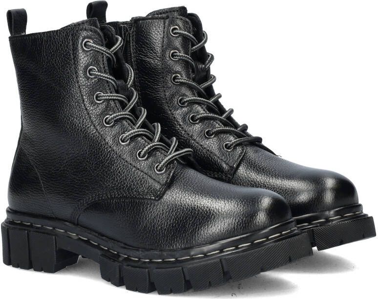 Cafe Moda leren veterboots zwart - Foto 4