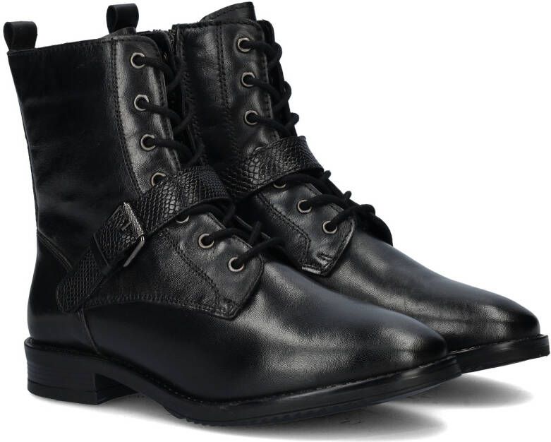 Cafe Moda leren veterboot zwart - Foto 3