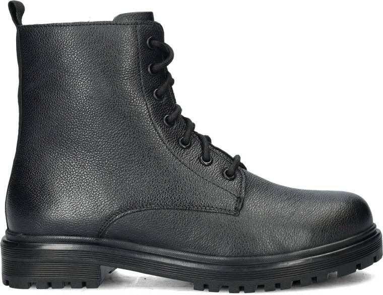 Cafe Moda leren veterboots zwart