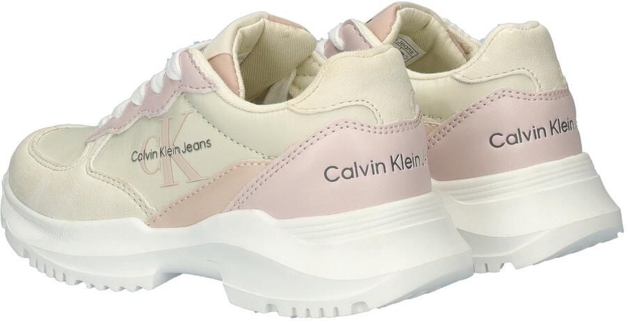 Calvin Klein chunky sneakers beige lichtroze Meisjes Imitatieleer Meerkleurig 39 - Foto 4