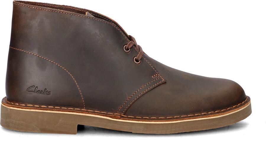 Clarks Veterboot Desert Boot Evo Beeswax Leather Bruin Gevet Leer Verwisselbaar Voetbed - Foto 2