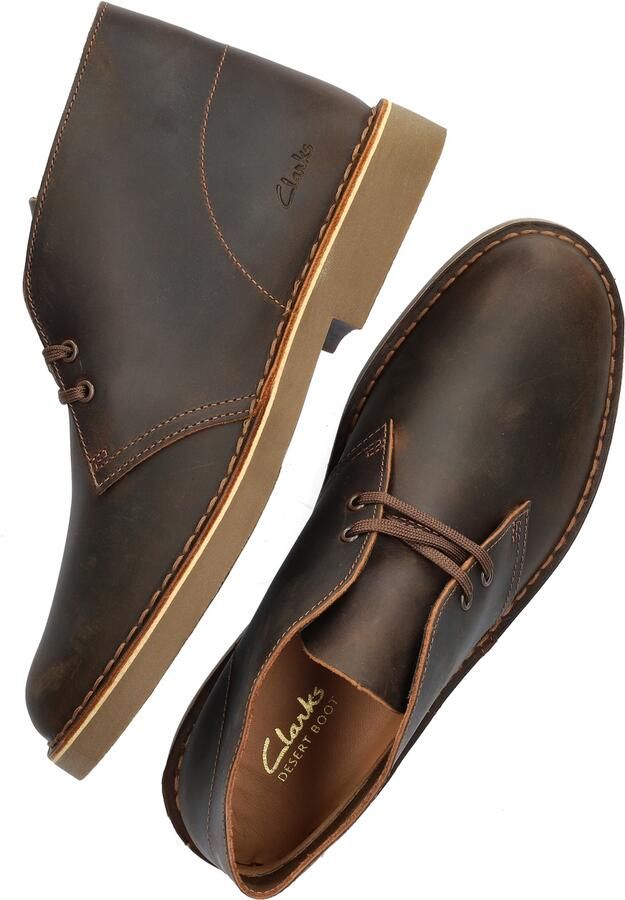 Clarks Veterboot Desert Boot Evo Beeswax Leather Bruin Gevet Leer Verwisselbaar Voetbed - Foto 7