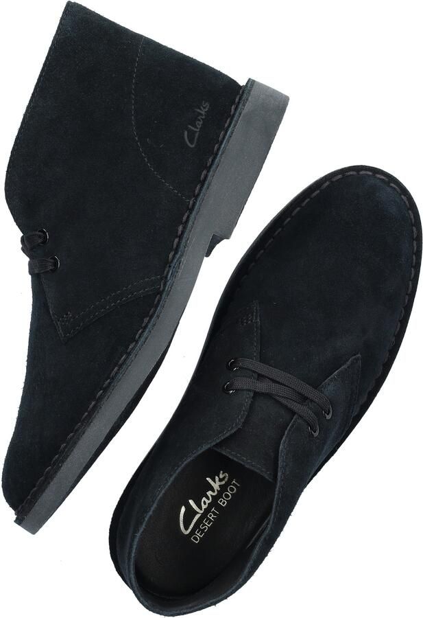 Clarks Desert Bt Evo. Dames Veterschoenen Suede Zwart