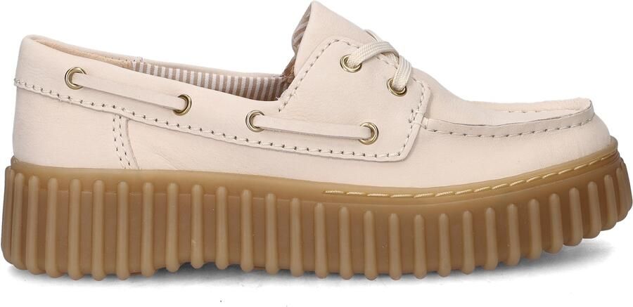 Clarks TORHILL BOAT Dames veterschoenen Wit beige - Foto 11