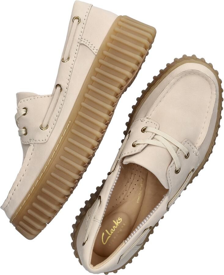Clarks TORHILL BOAT Dames veterschoenen Wit beige - Foto 12