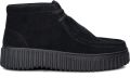 CLARKS ORIGINALS Zwarte Clarks Veterschoenen Torhill Moss Dames - Zwart