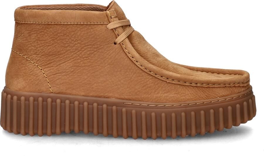 Clarks TORHILL~MOSS~~~~~~~~~~~~~~~~~~ Hoge sneakersVeterlaarzenDames veterschoenenDames sneakersHalf-hoge schoenen Cognac - Foto 6