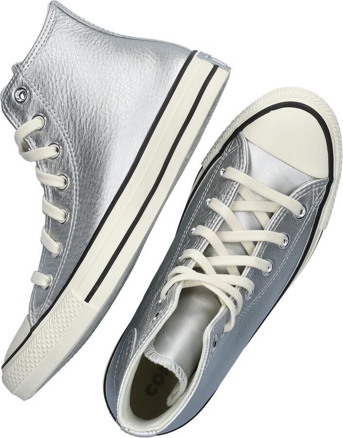 Converse Chuck Taylor All Star Hi Sneakers Dames Leren Sneaker Zilver - Foto 3