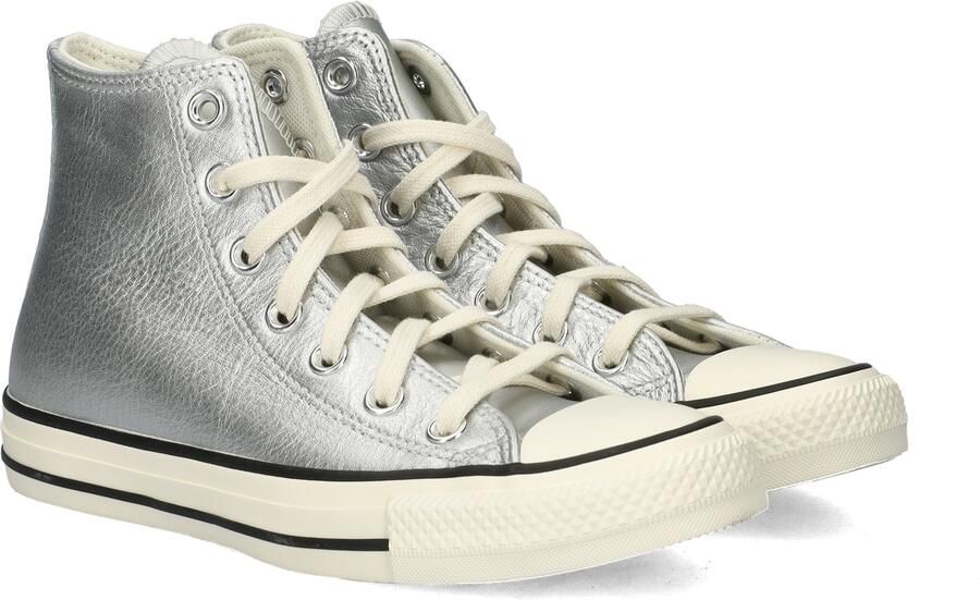 Converse Chuck Taylor All Star Hi Sneakers Dames Leren Sneaker Zilver - Foto 5