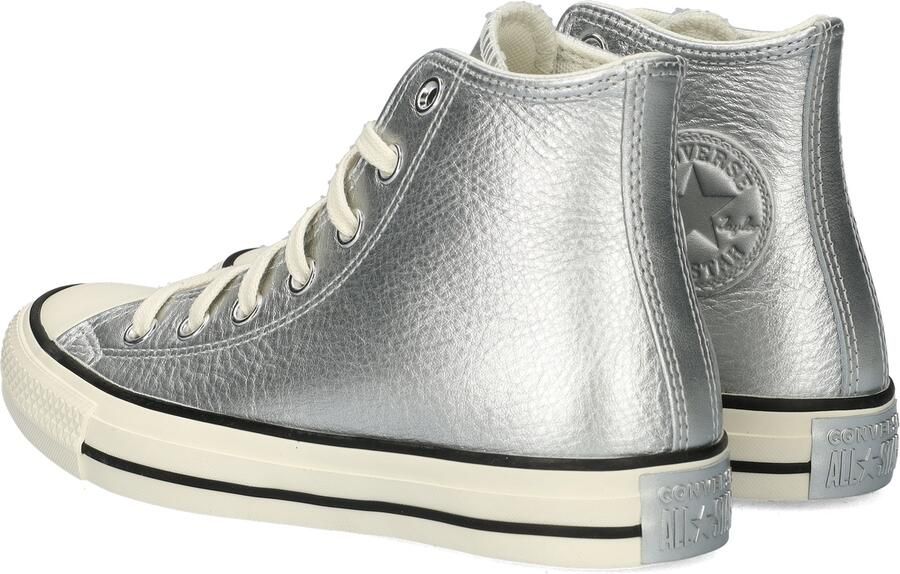 Converse Chuck Taylor All Star Hi Sneakers Dames Leren Sneaker Zilver - Foto 4