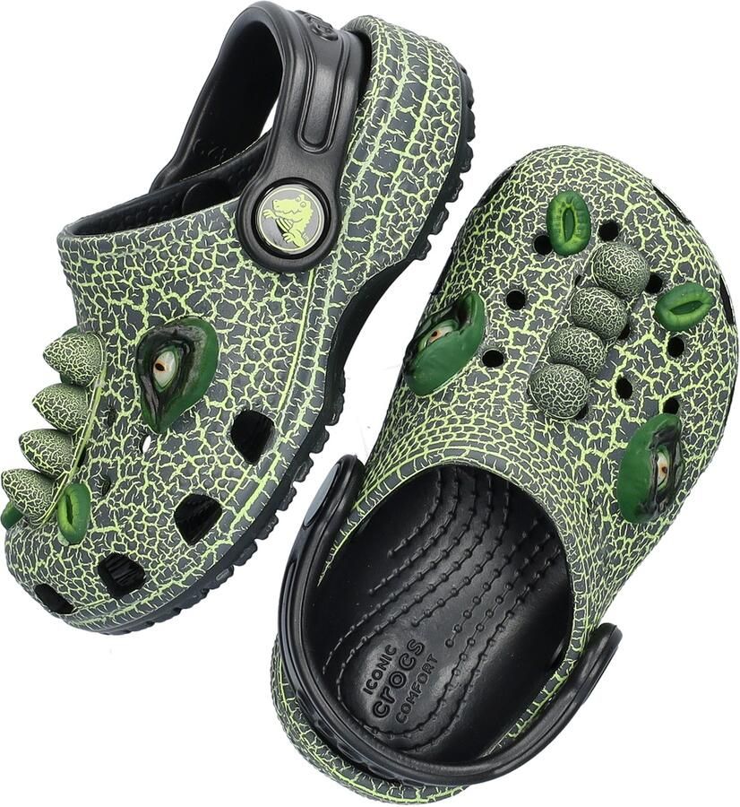 Crocs Im Scary Dino Serie Kinderklomp Ventilatiegaatjes Croslite™ Materiaal Zwart - Foto 4