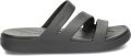 Crocs Badslippers Getaway Strappy zomerschoen badschoen zwembadglijbanen met modieuze bandjes - Zwart