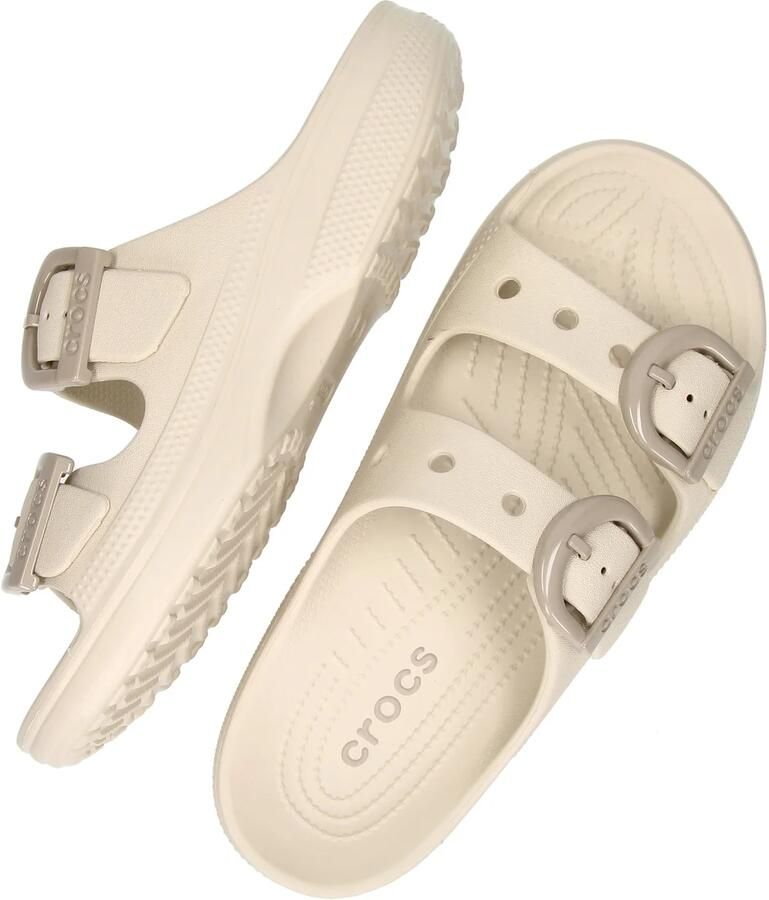 Crocs Saturday Enamel Buckle Sandal W Vrouwen Beige Slippers - Foto 3