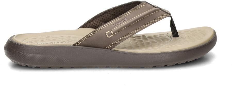 Crocs Teenslippers Yukon Vista II Flip Sandaal zomerschoen met decoratieve stiksel