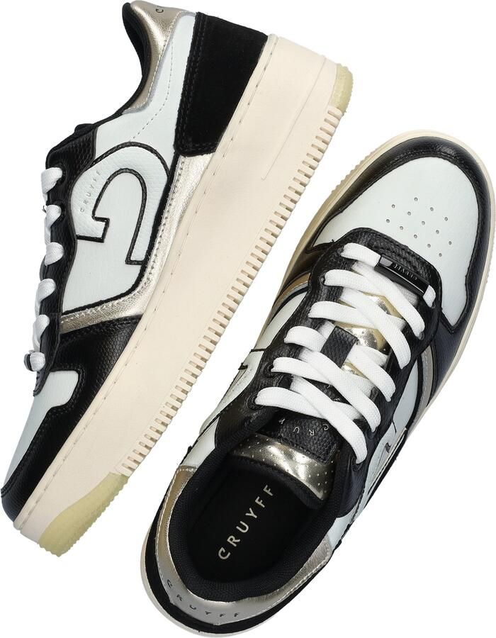 Cruyff Campo low lux black gold Zwart Leerlook Lage sneakers Dames - Foto 13