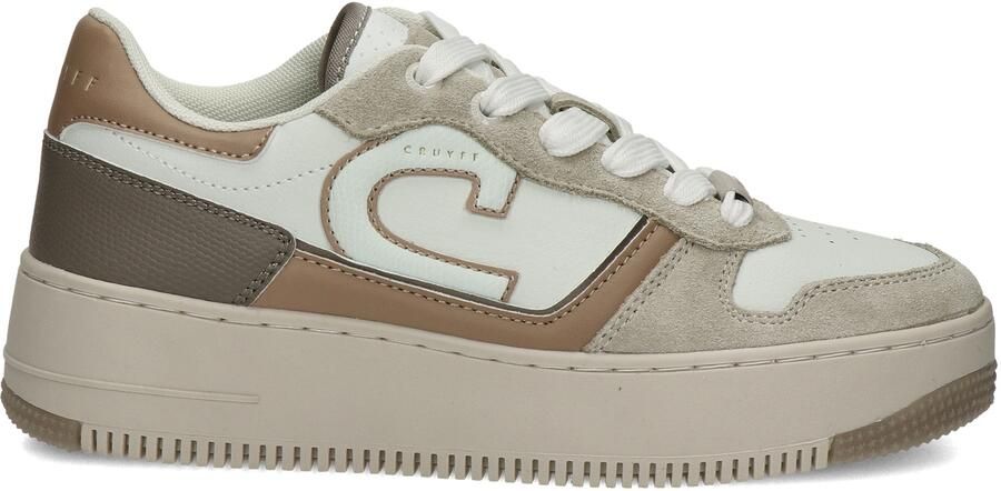 Cruyff Campo Low Lux taupe sneakers Wit Leerlook Lage sneakers Dames - Foto 4