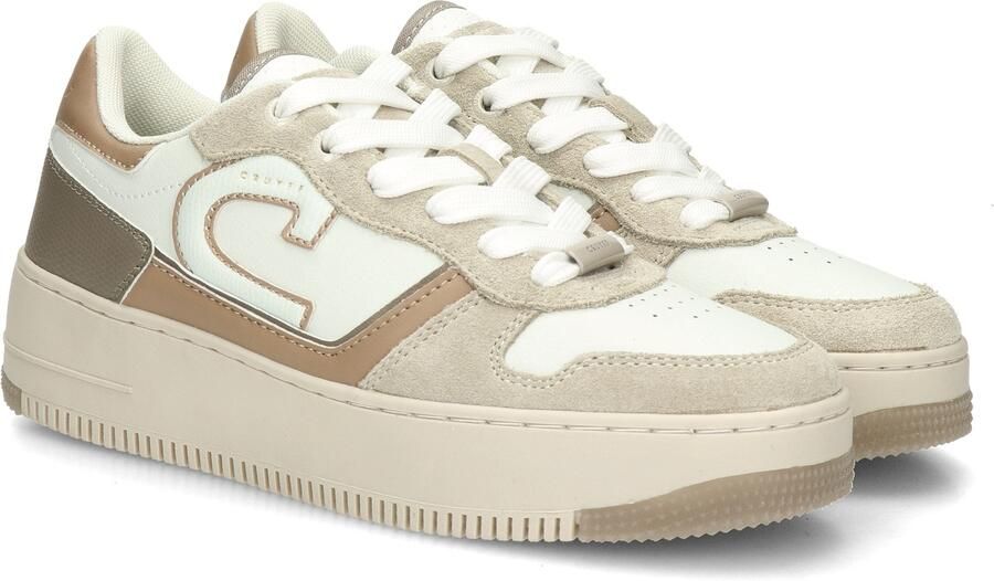 Cruyff Campo Low Lux taupe sneakers Wit Leerlook Lage sneakers Dames - Foto 7