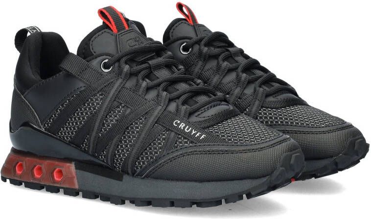 Cruyff Fearia sneakers zwart rood Jongens Imitatieleer 34 - Foto 4