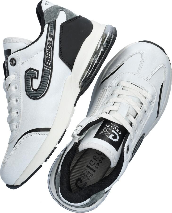 Cruyff Flash Runner sneakers wit zwart Jongens Imitatieleer Meerkleurig 35 - Foto 3