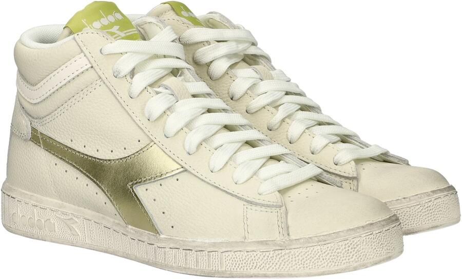 Diadora Game L High Waxed Metal Wn Sneakers Leren Sneaker Dames Wit - Foto 8
