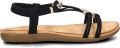 Dolcis suèdelook sandalen zwart - Zwart