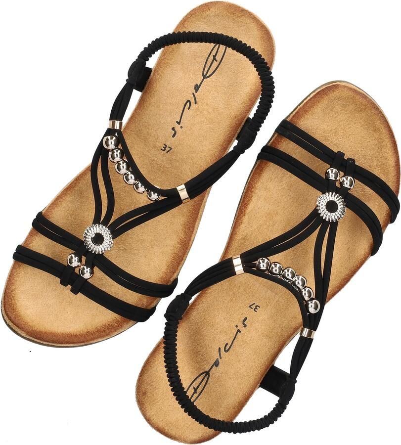 Dolcis suèdelook sandalen zwart - Foto 4