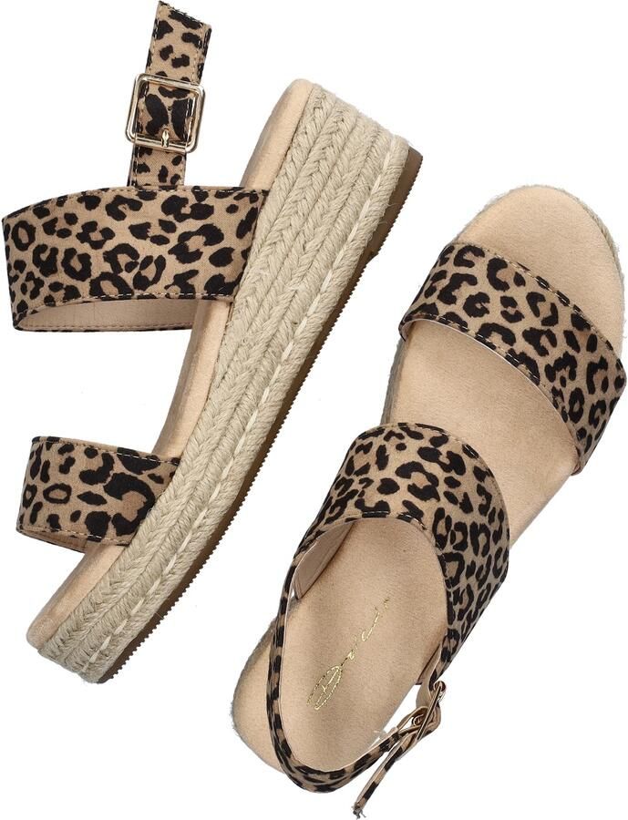 Dolcis espadrilles met panterprint beige zwart - Foto 2