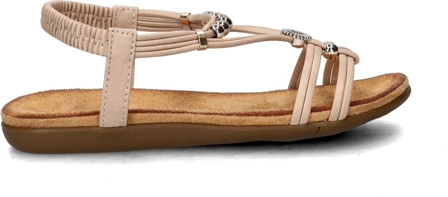 Dolcis suède sandalen met kraaltjes beige - Foto 4