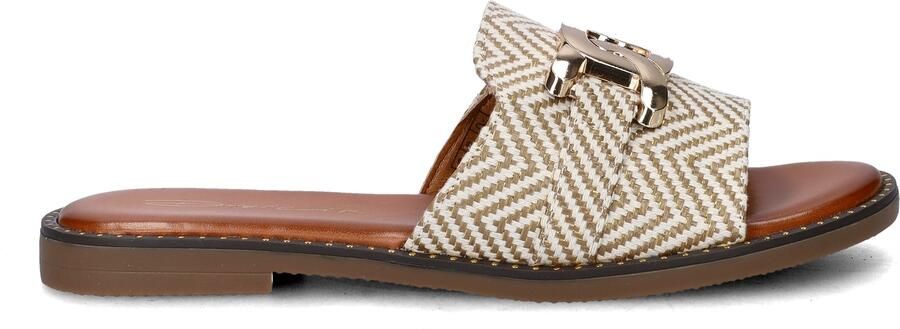 Dolcis slippers met siergesp beige - Foto 4