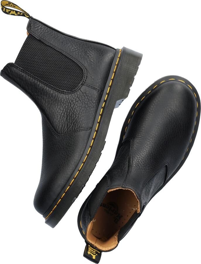 Dr. Martens Zwarte leren enkellaarzen met elastische sluiting Black Heren - Foto 15