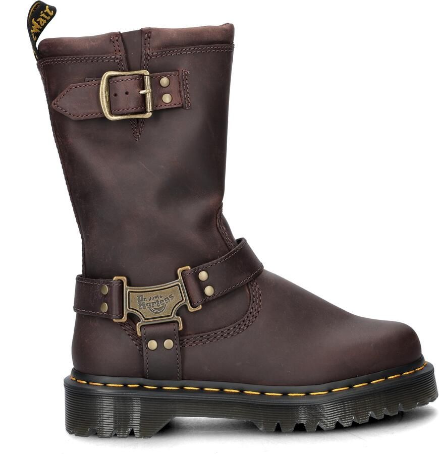 Dr. Martens Dr Martens Anistone Hi Rigger Laarzen Bruin Man Vrouw - Foto 3
