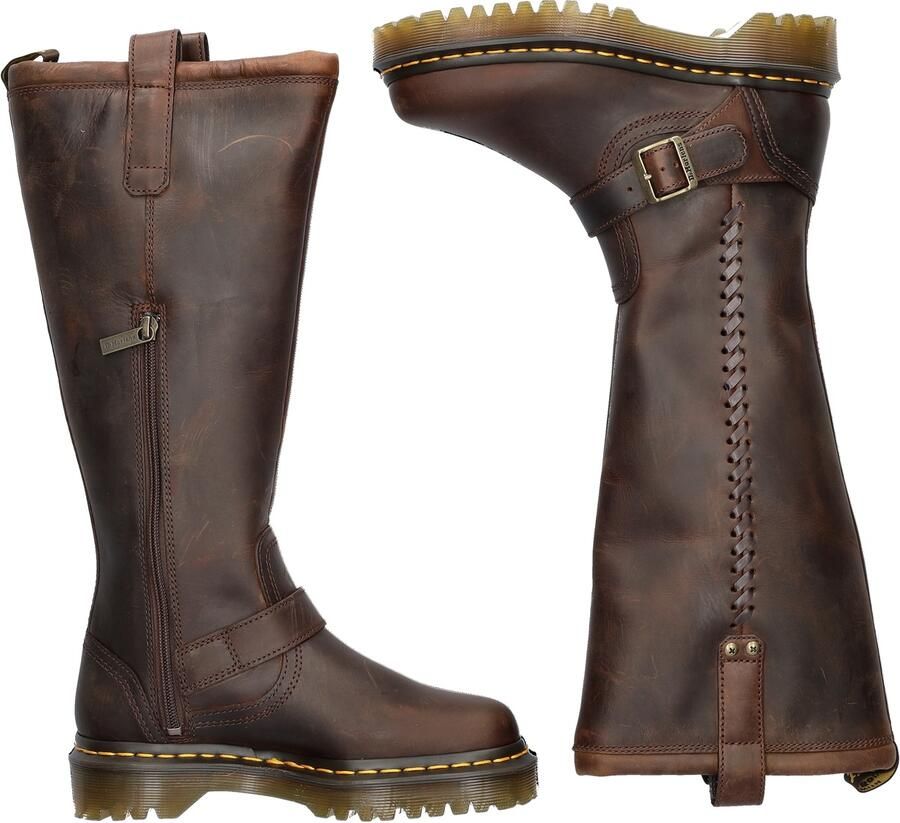 Dr. Martens ANISTONE BKR HIGH LEG BOOT Lange laarzenDames laarzen Bruin - Foto 4