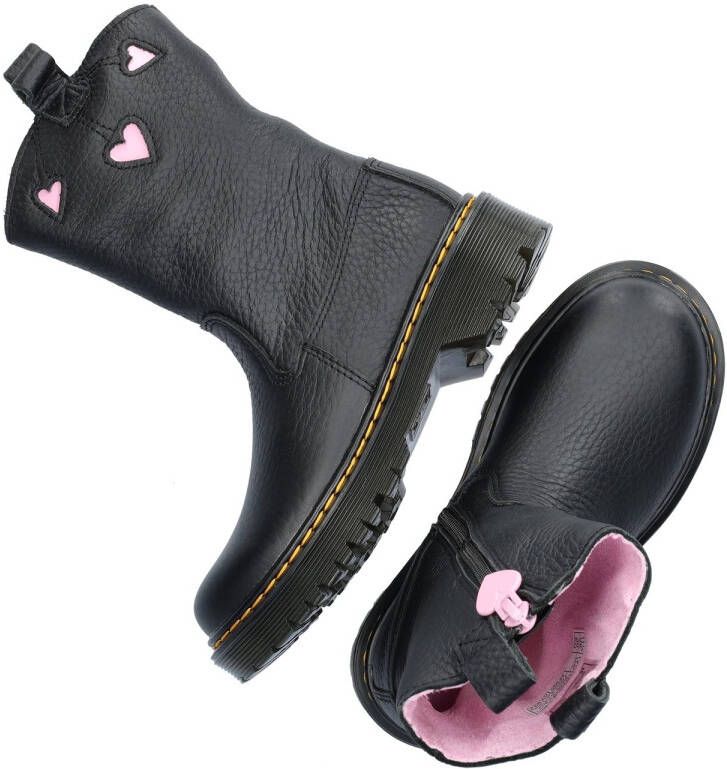 Dr. Martens FUSION~P-O~BOOT~J~BLACK+PINK~~ MeisjesLaarzenKinderlaarsjes Zwart - Foto 5