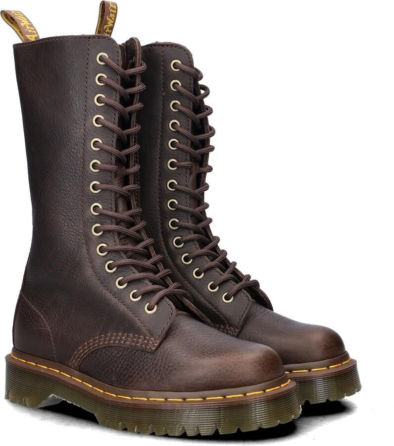 Dr. Martens dameslaarzen met veters donkerbruin - Foto 3