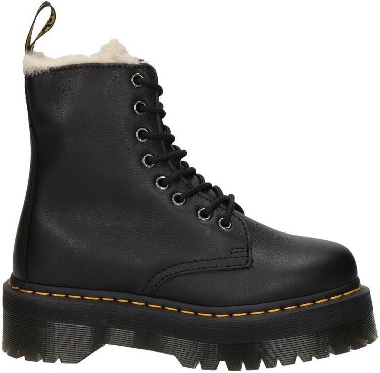 Dr. Martens 1490 BLACK VIRGINIA Hoge sneakersVeterlaarzenHoge sneakersVeterboots s veterschoenen s sneakersVrije tijd half-hoogHalf-hoge schoenen veterschoen sneakers Zwart - Foto 7