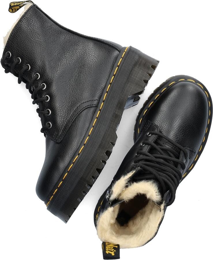 Dr. Martens 1490 BLACK VIRGINIA Hoge sneakersVeterlaarzenHoge sneakersVeterboots s veterschoenen s sneakersVrije tijd half-hoogHalf-hoge schoenen veterschoen sneakers Zwart - Foto 9
