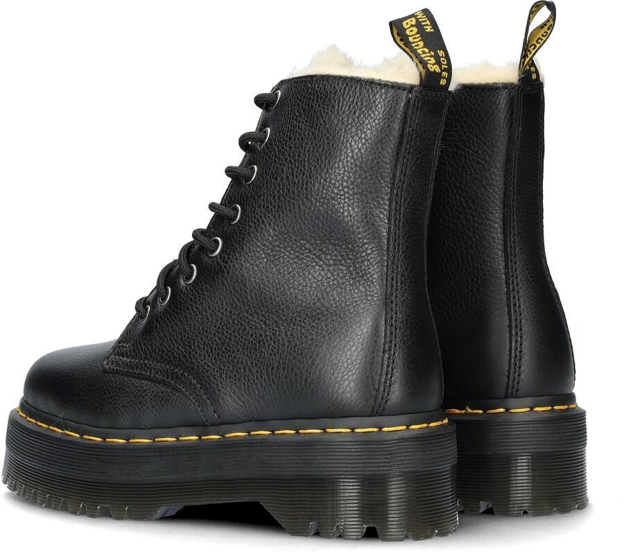 Dr. Martens 1490 BLACK VIRGINIA Hoge sneakersVeterlaarzenHoge sneakersVeterboots s veterschoenen s sneakersVrije tijd half-hoogHalf-hoge schoenen veterschoen sneakers Zwart - Foto 8