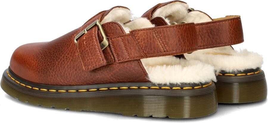 Dr. Martens Bruine Leren Platte Schoenen met Velcro Brown Dames - Foto 5
