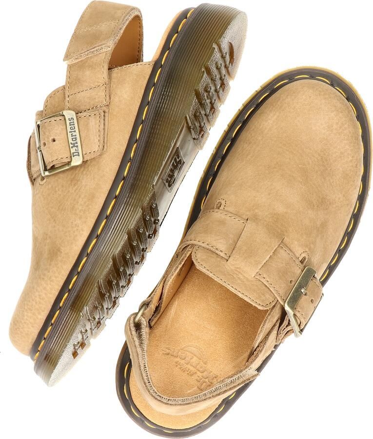 Dr. Martens Patchwork Leren Sandalen met Riptape Straps Beige Heren - Foto 10