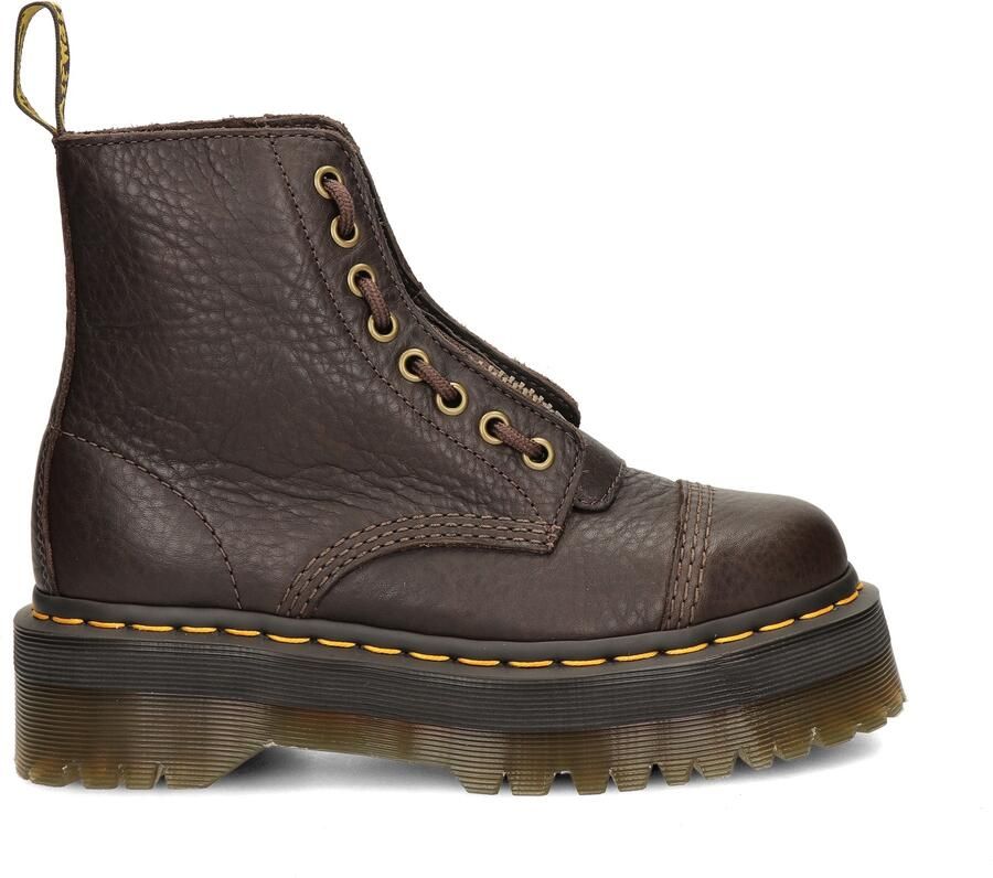 Dr. Martens dameslaarzen met veters donkerbruin - Foto 2