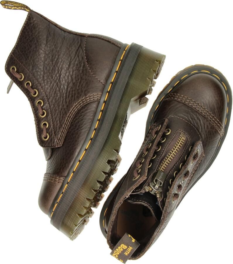 Dr. Martens dameslaarzen met veters donkerbruin - Foto 5