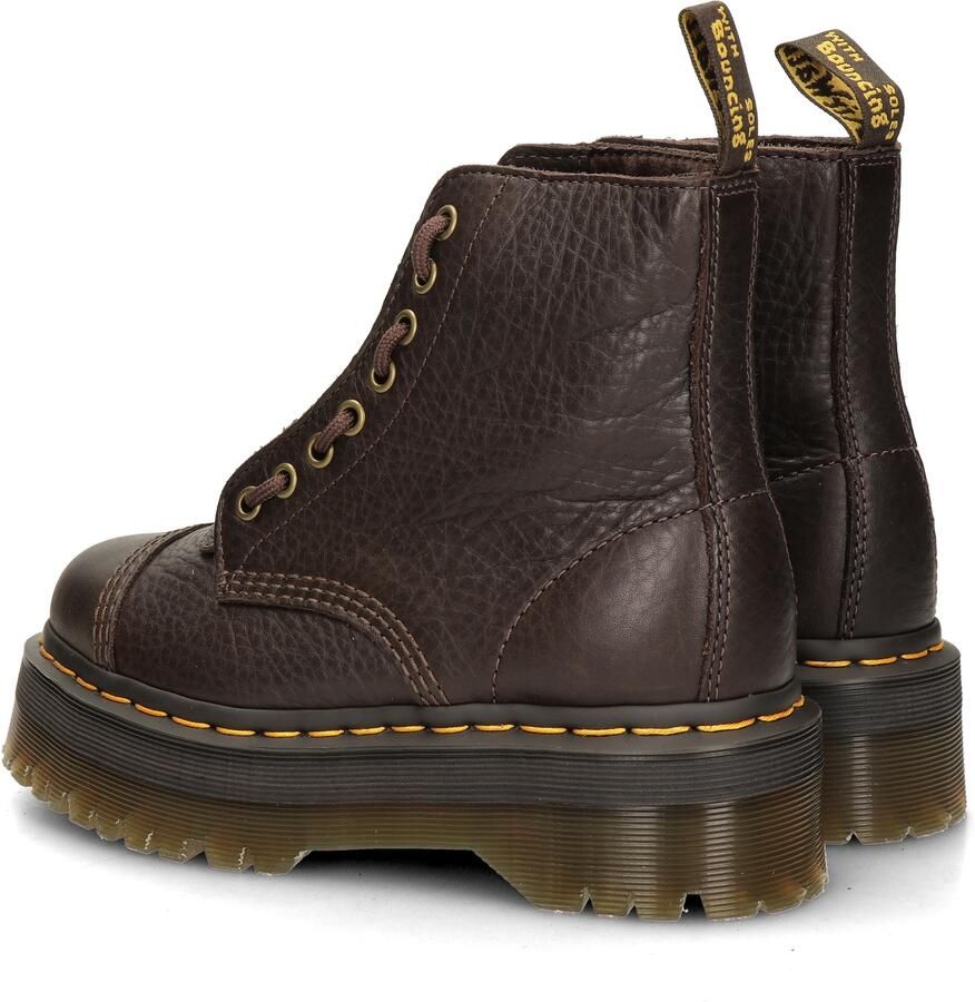 Dr. Martens dameslaarzen met veters donkerbruin - Foto 4